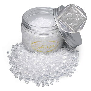 【送料無料】fsalisa シーリングワックス 小粒 シーリングスタンプ 封蝋 透明 シーリング ワックス スタンプ用 招待状 結婚式 祝福 告白 記念日 誕生日 祝い 手紙 メッセージカード (透明白)
