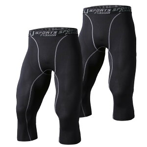 �y���������z[Sillictor] �X�|�[�c �X�p�b�c �����Y �p���[�X�g���b�` 7���� �A���_�[�E�F�A �R���v���b�V���� �^�C�c [UV�J�b�g + �z������] �u���b�N 3327blk*2-3XL