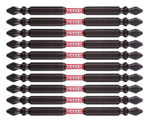【送料無料】ベッセル(VESSEL) サキスボ トーションビット 両頭 +2×φ4×110mm 10本組 SST10P2110F