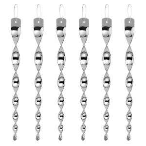 【送料無料】Phyxiul 鳥よけ6本セット 鳥避け棒 カラス対策 駆鳥反射板 吊り下げ式ベランダ 果樹園 物干し竿などの広い範囲で使用可能 使いやすい (シルバー)