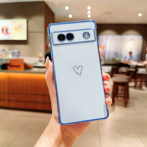 【送料無料】QLTYPRI Google Pixel 9 Pro XL ケース ハート Pixel9 Pro XL ケース ピクセル9 プロ XL カバー おしゃれ 韓国 可愛い メッキ加工 ソフト TPU 薄型 軽量 耐衝撃 スマホケース ワイヤレス充電対応