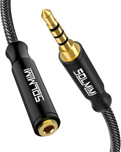 yzSOLMIMI 2.4M wbhzR[h 3.5mm IX-X P[u 3.5mm 4ɒʘb@\ ]  AUX X}z Xs[J[ erɑΉ PVC+NX^iCґg 24KbL
