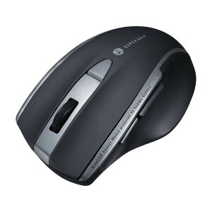 【送料無料】サンワサプライ Bluetoothマウス 静音 ブルーLED 5ボタン(戻る・進むボタン) 中型 ブラック MA-BTBL167BK