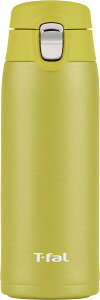 【送料無料】ティファール 水筒 マグボトル 400ml ワンプッシュ開口 スライドロック付き 「ステンレスマグボトル ライト&ゴー マグ」 ライム N21503