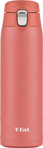 【送料無料】ティファール 水筒 マグボトル 480ml ワンプッシュ開口 スライドロック付き 「ステンレスマグボトル ライト&ゴー マグ」 ルージュ N21508