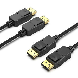【送料無料】Displayport ケーブル, BENFEI 【VESA認証済み】2個1.8m DisplayPort-DisplayPort ケーブル 4K @ 60Hz、2K @ 144Hz DP-DPオス-オスケーブル 、金メッキコード、をサポートし、Lenovo、Dell、HP、ASUSなどに