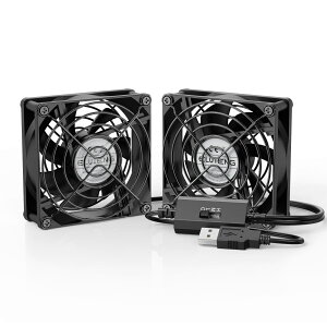 yzELUTENG USBt@ 8cm 5V 2A ^ pt@ 3iKʒ N[[   É @ ԉғ ^ 80mm /[^[/PS4/PS3/PCȂ Dual usb fan 8cm