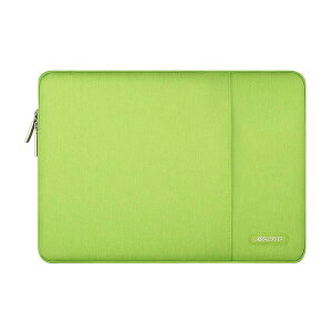 【送料無料】MOSISO ラップトップ スリーブバッグ、対応機種 Laptop 13.3インチ、ポリエステル 撥水 保護 縦型ケース ポケット付き(グリーン)
