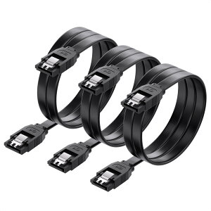 �y���������zCable Matters 3�{�Z�b 6Gbps SATA �P�[�u�� - 61cm�i�X�g���[�g�^�j�A���b�`�t�� SSD��HDD���݃V���A�� ATA3 �P�[�u���ASATA 3�A�u���b�N