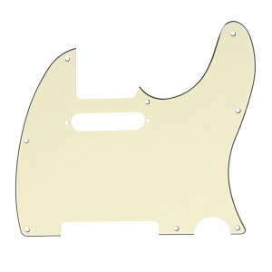【送料無料】Musiclily 8穴 TL テレキャスターピックガードFender USA/メキシコスタンダードTeleエレキギター用、クリーム3P