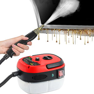 【送料無料】QuiExact スチームクリーナー 高温 高圧 蒸気洗浄機 2500W 110V 6段階調整 105度 消毒 除菌 ダニ駆除 大容量 台所/キッチン/エアコン/油煙/油汚れ/洗濯機/カー/ホテル 日本語説明書 (レ