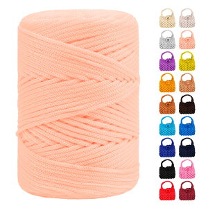 【送料無料】LEREATI マクラメロープ 3mm ポリエステル糸 かぎ針編みバッグコード マクラメ糸 マクラメ 紐 yarn, 編み物, かぎ針編み, バッグ, 壁掛け, DIYクラフト (ベージュ)