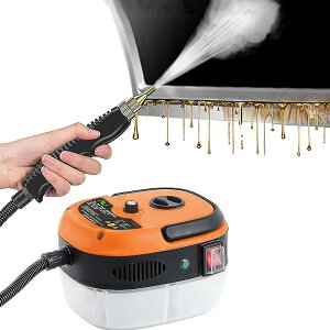 【送料無料】QuiExact スチームクリーナー 高温 高圧 蒸気洗浄機 2500W 110V 6段階調整 105度 消毒 除菌 ダニ駆除 大容量 台所/キッチン/エアコン/油煙/油汚れ/洗濯機/カー/ホテル 日本語説明書 (オ