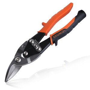 【送料無料】LEONTOOL 金切鋏 金切ハサミ 金切ばさみ 万能はさみ 万能金切鋏 板金ハサミ ギザ刃 鉄切りバサミ 倍力型 かなきりばさみ 強力 金属 切れる モールカッター プラスチック 波板 粗大