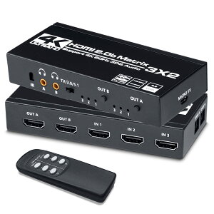 yzELEVIEW HDMI }gbNX ؑ֊ ZN^[ 32o 4K@60Hz HDRΉb (fW^E3.5mmXeIo) HDMI2.0b/HDCP2.2 z XCb`[ PS4 /PS5 /Nintendo Swich/Fire TV Sti