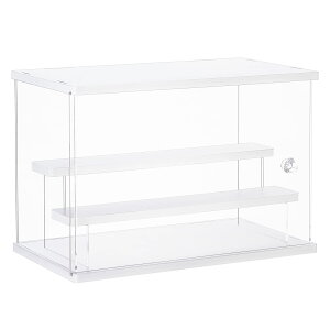 【送料無料】AMEITECH 障子式 フィギュア ケース 引き戸式コレクションケース uvカットアクリル製 プラモデル 飾り用 手袋&クロス付き 大型 アクリル製 2段ステージ 透明