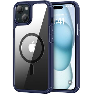 【送料無料】TENDLIN iPhone 15 Plus 用ケース MagSafe対応 薄型 黄変防止 耐衝撃 対応アイフォン15 Plus カバー(ブルー)