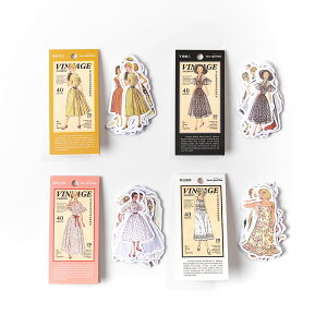 【送料無料】Alideco 160枚 ブランド フレークステッカー シール コラージュ 素材 かわいい おしゃれ レトロ 女の子 レディ海外 韓国 シール 帳 ,メモ用紙ノート素材、日記装飾用品 (fenhongnvlang