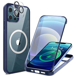 yzHAUTRKBG iPhone 12 Pro p P[X NA ʋKX 360°Sʕی [MagSafeΉ] [JtC] [sq^b`] }OZ[t CX[dΉ ČRMILKi擾 ϏՌ ACt