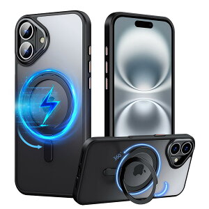 yzPRODELI P[X For iPhone 16 Plus p Jo[ NA 360°]X^h MagSafeΉ ČRMILKi ϏՌ wh~ CX[dΉ h~ Yی C菝h~ O }Olb