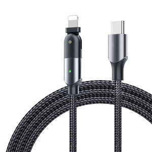 yz180x] Type-C to CgjO P[u PDΉ 20W}[d&f[^] iC҂ LEDCgt 1.2 m P[u iPhone/iPad/iPod Ή (1.2 m, PD 20W, IOS Ή, ubN)
