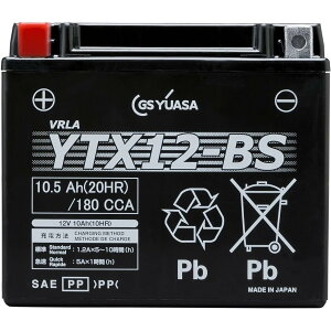 �y���������zGS���A�T YTX12-BS �V�[���h�^ �o�C�N�p�o�b�e���[ �y �W�[�G�X ���A�T �z