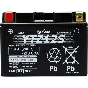 �y���������zGS���A�T YTZ12S �V�[���h�^ �o�C�N�p�o�b�e���[ [ �t���[�d�� ] �y �W�[�G�X ���A�T �z