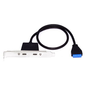 �y���������zxiwai �f���A���|�[�g USB 3.0 USB-C Type-C ���X - 20 �s���w�b�_�[���� 5Gbps �f�[�^�`�� PCI-E �o�b�N�p�l���P�[�u�� �R���s���[�^�[�}�U�[�{�[�h�p 50cm