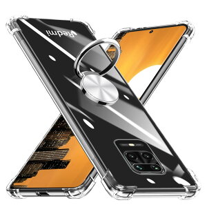 �y���������zKUJQOC Redmi Note 9S �P�[�X �����O�t�� ���� �ϏՌ� TPU �N���A�P�[�X �ԍڃz���_�[�Ή� �S�ʕی� �V���I�~ Redmi Note9 Pro�J�o�[ �����Y�ی� �y�� ���^ �Ռ��h�~ �J�[�}�E���g�z���_�[ 