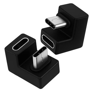 �y���������zfineR USB-C �A�_�v�^�[ U���^ 180�x �����ϊ� �I�X���X Type-C �R�l�N�^ �����f�[�^�]�� USB3.1 Gen2 PD100W�Ή� �}���[�d �f���o�� �X�}�z �p�\�R�� �^�u���b�g�Ή� 2�Z�b�g�i3.1U�^ 2�j