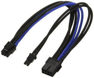 �y���������zSilverStone�� PSU�ėp�����X���[�u���W�����[�P�[�u�� SST-PP07-PCIBA (�u���b�N&�u���[)