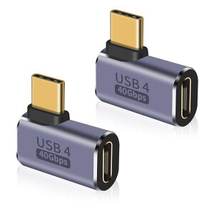 �y���������zDELUXEFOX USB�ϊ��A�_�v�^�[ USB C L�� �^�C�vC�A�_�v�^ (2�Z�b�g) Type C �ϊ� �A�_�v�^�[ 240W/5A�}���[�d 40Gbps�����f�[�^�]�� 8K@120Hz�f���o�� L�� L�^ �^�C�vc type-c 90�x Thunderbolt 3�AMac 