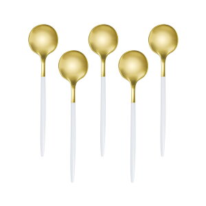 �y���������zEasytoti �R�[�q�[�X�v�[�� �e�B�[�X�v�[�� 5�{�Z�b�g 13cm ������� �����X�v�[�� 18-8�X�e�����X�|�� ����� �H��@�Ή� ���F�L�� (�S�[���h/�z���C�g)�c�c�c