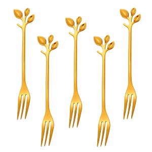 �y���������zEasytoti �f�U�[�g�t�H�[�N �P�[�L�t�H�[�N �t���[�c�t�H�[�N 5�{�g 12.5cm ���킢�� ������� 18�]8�X�e�����X�| �~���[�d�グ �S�[���h