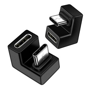 �y���������z[LUYING] USB Type C ���� �ϊ� �A�_�v�^�[ U�� U�^ 180�x USB3.1 �����[�d PD�[�d �f�[�^���� 10Gbps �^�C�vc type-c �ϊ��A�_�v�^ �I�X ���X 2�Z�b�g