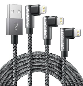 �y���������zUYOUNG iPhone �[�d�P�[�u�� 90�x 2M Lightning�P�[�u�� l�� iPhone�[�d�R�[�h L�^ ���C�g�j���O�P�[�u�� ���ϋv iPhone 14/13/12/11/SE/Pro/XS/Max/XR/X/8/Plus/7/6s/5s/iPad Air/iPad mini/iPod�Ή� (�O���[)