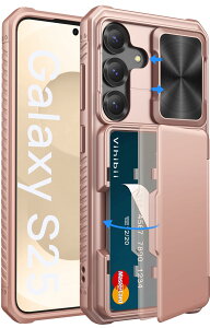 �y���������zVihibii Galaxy S25 �P�[�X �w�� �J�[�h���[ (4��) [RFID�u���b�L���O] �J���������Y�ی� �ČRMIL�K�i�擾 �J�o�[ �ϏՌ� ����~�� �蒠�^ �M�����N�V�[ S25 �X�}�z�P�[�X �i���[�Y�S�[��