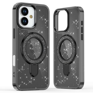 �y���������zJOOBOY �X�}�z�P�[�X �Ή� iPhone 16 Plus �P�[�X MagSafe�Ή� �N���A �P�[�X ���� �X�^���h�@�\ ���炫�� �u�����u���� TPU+PC �Ռ��z�� ���킢�� ���� �l�C �L�����N�^�[ �X�g���b�v�� ��