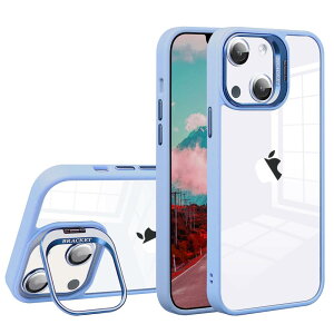 �y���������zJOOBOY iPhone 15 Plus �P�[�X �����Y�X�^���h�t�� �N���A PC�w��+TPU�o���p�[ �����Y�J�o�[�t�� �ϏՌ� �X�g���b�v�z�[���t�� �A�C�t�H��15�v���X �P�[�X �X�}�z�P�[�X (�u���[, iPhone15 