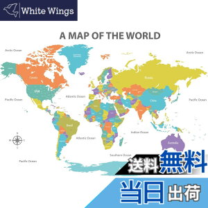 �y���������zDECOWALL DL3-2302 ���� �J���[�t�� ���E�n�} �E�H�[�� �X�e�b�J�[ (152x105 cm) �f�R �c�t�� �ۈ牀 �q������ DIY�p �Ǔ]�� �V�[�� �E�H�[���A�[�g �V�[�� �j�̎q ���̎q ���ǂ� �o�X���[