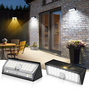 �y���������zAGOTD �K�[�f�����C�g ���O �\�[���[ �l���Z���T�[ �t�� 2�F�؂�ւ� 38LED 4�� �Ɩ����[�h �Ǌ|�� �����_�� IP65 �h�� ���P�x �ȃG�l ���� �� ���ԏ� �\�D�� �t�F���X�p �����F/�d��