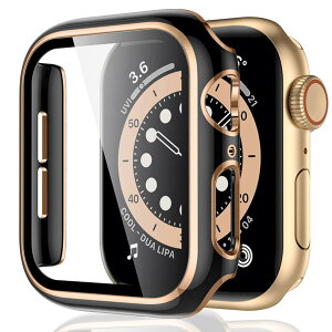 �y���������zCIOODDW Apple Watch �P�[�X 40mm 44mm 41mm 45mm �Ή� Apple Watch �J�o�[ �h�� ��̌^ �V�f�U�C��3D���p�G�b�W �����^ PC+�K���X�f�ލ����ߗ� �L�Y�h�~ �y�� Apple Watch Series 9/8/7�Ή�(45mm�C�����
