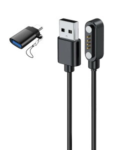 �y���������zFor Mobvoi TicNote AI�{�C�X���R�[�_�[ �[�d�P�[�u�� USB ���C �[�d�� KONXISA �}�O�l�b�g�R�[�h 100cm 4�s�� ���ϋv �y�� ������ �����^�ѕ֗� USB to Type-C�A�_�v�^�[���t���i1�{/�u���b�N