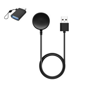 �y���������zFor Samsung Galaxy Watch Ultra/Watch 7/Watch FE/Watch 6/Watch 5 Pro/Watch 5 �X�}�[�g�E�H�b�` �[�d�P�[�u�� �[�d�� + USB to Type-C�A�_�v�^�[���t��(1��)�yKONXISA�zUSB�[�d 100CM �}�O�l�b�g�[�d�R�[�h ��