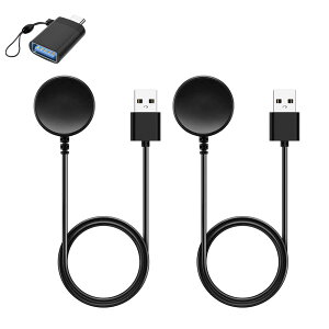 �y���������zFor Samsung Galaxy Watch Ultra/Watch 7/Watch FE/Watch 6/Watch 5 Pro/Watch 5 �X�}�[�g�E�H�b�` �[�d�P�[�u�� �[�d�� + USB to Type-C�A�_�v�^�[���t��(1��)�yKONXISA�zUSB�[�d 100CM �}�O�l�b�g�[�d�R�[�h ��