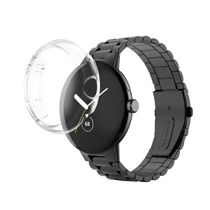 �y���������zUIUIKA Google Pixel Watch 3 �P�[�X 41mm Google Pixel Watch 3/Pixel Watch 2 Pixel Watch �J�o�[ �����^ PC+�K���X�f�� ��̌^ Pixel Watch �P�[�X�Ή� �S�ʕی� �����^ �����ȒP �ϏՌ� �����ߗ� �w��h�~