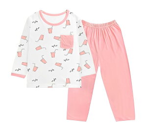 �y���������z[Masonanic] 100�|160cm �q���p�W���} �L�b�Y �j�̎q ���_�[�� ���� ���� ���̎q �㉺�Z�b�g ���[���E�F�A �������i�C�g�E�F�A �W���j�A �Z�b�g�A�b�v (�s���N�R�[��, 140cm)