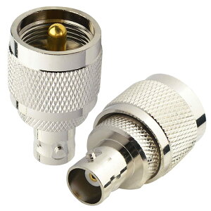 �y���������zBOOBRIE UHF�I�X-BNC���X M�^�ϊ� PL259 BNC�R�l�N�^ CB�����A�_�v�^ M�^�����R�l�N�^ CB�A���e�i/����LAN�f�o�C�X/�o��������/Walkie�g�[�L�[�n���h�w���h�����p 2��