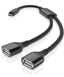�y���������zBasesailor USB-C OTG �X�v���b�^?Y�P�[�u�� 0.3M�AType�^�C�v C�I�X����2 USB A 2.0 ���X�ւ̉����R�[�h �R���o�[�^�[�A�f���A���_�u��USB�|�[�g ����Hub�X�v���b�g �ϊ��A�_�v�^�[�R�l�N�^