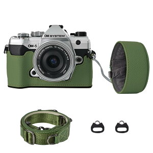 �y���������zVOVMOEYA �J�����P�[�X For Olympus OM-5/OM-D E-M5 III�COM-5�{�f�B�P�[�X For Olympus E-M5 III�J�����P�[�X OM5 �J�����ی�J�o�[ PU���U�[ D��l�W���t�� ��ʊJ�� �d�r���� �S�ʕی� �X�g���b�v